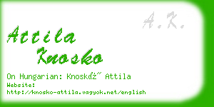 attila knosko business card